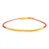 Color duradero no se decolora tobillera de cordón rojo con cuentas doradas de oro vietnamita cuerda de mano tejida a mano diy temperamento simple este año femenina
