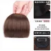 Pieza de peluca de flequillo para mujer para anime y manga, flequillo liso para caras redondas, falso completo de cabello real sin costuras, flequillo grueso para la línea del cabello de la frente