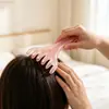 Sensación Popular de Internet Resina Natural Astas de Ciervo Seis Puntas Peine Multifuncional para Masaje del Cuero Cabelludo, Peine de Salud Meridian Gua Sha