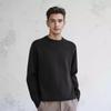 Suéter de cuello medio para otoño e invierno para hombre, holgado y versátil, tejido grueso, capa base blanca para hombre, camisa de punto de cuello medio, manga larga
