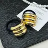 Sentido de Diseño Minimalista Anillo para el Cabello Cabeza de Bola de Aleación Cabeza de Tendón de Goma Cuerda para el Cabello Sentido Avanzado Lazo para el Cabello Anillo para el Cabello Cuerda para el Cabello Cubierta de Cuero para Mujer