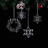 Decoración Navideña Nueva Transfronteriza Colgante Copo de Nieve de Cristal de Hielo Árbol de Navidad Copo de Nieve Acrílico Decoración Navideña