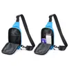 Bolsa Transversal Pequena Multifuncional Nova Original, Bolsa de Peito Antifurto para Celulares, Material de Nylon Repelente à Água, Bolsa de Peito com Zíper YKK