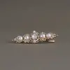 Novo Presilha Lateral de Strass Pérola Exquisita Elegante Versátil Presilha Bico de Pato Sentido Avançado Nicho Grampo de Cabelo Acessórios de Cabelo