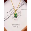 Nuevo Collar con Colgante Cheongsam de Piedra Elegante Estilo Chino, Nueva Moda Lujo Ligero Exquisito Accesorio de Vestido Pequeño Cadena para Clavícula
