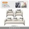 Conjunto de Mesa de Centro Moderno Simples para Recepção e Descanso, Sofá Pequeno de Três Lugares para Escritório, Sofá de Sala de Estar
