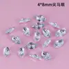 Joyería para uñas taladro con forma especial tamaño grande pequeño corazón torcido gota de agua acrílico taladro para uñas material de accesorios para joyería de uñas DIY