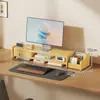 Suporte para Computador de Mesa Suporte para Monitor Bandeja para Teclado Suporte para Tela Base Prateleira de Armazenamento para Escritório