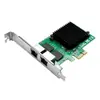 Tarjeta de Red Gigabit Dual-Port RJ45 PCI-E 1000m Computadora de Escritorio Tarjeta de Red Externa PCIe 82580 I350 AM2