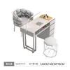 Oferta Especial Multifuncional Económico Doble Lujo Mesa de Manicure Estilo Ins Mesa y Silla de Manicure de Moda Color Crema