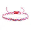 Comércio Exterior Transfronteiriço Joias Corda de Cera Trançada Pulseira de Mão Brinquedo Pulseira Trançada de Três Fios Colorida Cruzada Conjunto Ajustável para Casal