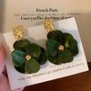 Pendientes de Flor Difuminada Estilo Resort para Mujer, Pendientes Retro Franceses Super Hada, Lujo Accesible, Gama Alta, Joyería para Orejas Elegante y de Moda
