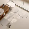 Juego de Tres Piezas para Inodoro, Tapete de Piso, Tapete de Tierra de Diatomeas para Entrada de Baño, Tapete Absorbente Antideslizante para Lavabo de Baño del Hogar