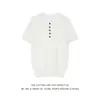 Camiseta masculina de manga curta estilo old money de alta qualidade, gola Henry, pullover americano de meio botão, base de malha, branca da moda