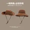 Chapéu de Cowboy Ocidental Primavera e Verão Chapéu de Sol Feminino Retrô Americano Acampamento ao Ar Livre Chapéu de Caminhada de Aba Larga Masculino e Feminino