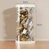 Balde de Armazenamento Cilíndrico Grande Capacidade Rack de Armazenamento de Garrafas Vazias Produtos de Cuidados com a Pele para Bonecas Acrílico Cosméticos Frascos Transparentes Potes