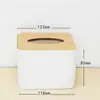 Caixa de Lenços com Tampa de Madeira Doméstica Retangular para Mesa de Escritório Hotel Mesa de Café Mesa de Jantar Caixa de Papel Impressão de Logotipo