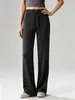 Calça Esportiva Solta Casual com Caimento Emagrecimento Calça de Yoga Feminina Cintura Alta Treinamento Pilates Calça de Perna Larga Fitness Calça Longa