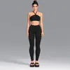 Conjunto de Fitness a Rayas de Bloques de Color Transfronterizo Chaleco Deportivo para Correr al Aire Libre Conjunto de Top Casual para Yoga Pilates