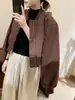 Chaqueta casual de otoño para mujer, versátil, adelgazante, corte holgado, estilo corto, chaqueta de béisbol, simple y elegante