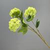 Simulação de hortênsia de madeira de três cabeças, bola de neve, flor de seda, decoração para casa, material macio, hortênsia, bola de neve da sorte, adereços de casamento