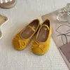 Zapatos Casuales Versátiles Bajos Nuevos para Niños Primavera y Otoño con Decoración de Moño, Suela Suave, Antideslizantes, Zapatos Planos Diarios para Niñas