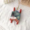 Xunmu Decoraciones Navideñas Nuevas Transfronterizas Trineo Anciano Muñeco de Nieve Colgante Árbol de Navidad Colgante Retro Accesorios