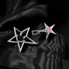 Exquisito Raro Estrella de Cinco Puntas Jeans Cintura Ajustada Artefacto Pin Pantalones de Vestir Botón de Ajuste de Cintura