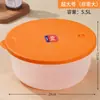 Recipiente Redondo de Plástico Espeso para Almacenamiento, Lonchera, Contenedor para Refrigerador y Congelador, Apto para Microondas
