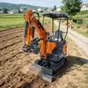Exportado a Europa, miniexcavadora para trituración de ingeniería, excavadora para invernaderos agrícolas y huertos, excavadora con martillo hidráulico opcional