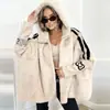 Amazon Transfronterizo Otoño 2026 Moda Casual Suelta con Capucha y Parches Nueva Chaqueta para Mujer