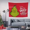 Tela de fondo temática de Grinch navideño de alta venta transfronteriza de Temu con impresión de alta definición para decoración de fotos de fiesta, en stock