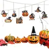 Nuevo Juego de 36 Piezas de Calabaza de Halloween Colgantes de Madera para Fiestas Festivas Colgantes Decoración Divertida para el Hogar Colgantes