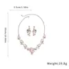 Conjunto de Colares Pingente de Folha e Flor Cravejados com Diamantes, Corrente para Clavícula Versátil de Nicho Retrô, Colar de Estilo de Luxo Leve de Alta Qualidade