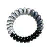 Diadema de color gel para el pelo tipo cable de teléfono, combinación de colores, cuerda para atar el pelo, alta elasticidad, cuerda para la cabeza de tres colores, cubierta de cuero, goma para coleta, accesorio para el pelo
