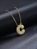 Moda europeia e americana transfronteiriça, colar elegante simples de luxo leve com 26 letras de zircônia com diamantes completos, corrente para clavícula, fabricantes atacado