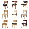 Sillas para comer de tienda de té con leche, sillas para tienda de postres, sillas para comer casuales, sillas de restaurante, sillas de madera maciza, sillas de comedor de madera maciza para uso doméstico, fábrica de alta calidad
