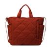 Bolsa Tote de Gran Capacidad para Estudiantes, Bolso de Hombro Trendy Estilo Coreano Acolchado de Algodón, Bolso de Mano Suave y Acogedor