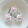 Acessórios de resina de gatinho de desenho animado clipe de cabelo de gel de creme joias DIY adesivo de geladeira corrente para celular orifício material para sapatos atacado