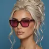 Gafas de Sol Cuadradas Retro para Mujer, Estilo Europeo y Americano de Moda, Gafas de Sol de Calle a la Moda para Hombre, Gafas de Sol Decorativas Versátiles