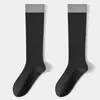 Calcetines de Compresión para Pantorrilla con Bloques de Color, Calcetines Largos Minimalistas Estilo JK Escolar, Calcetines para Pantorrilla de Mujer, Calcetines Zhuji Antibacterianos