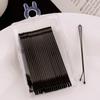 Pinza negra para el pelo, pinza para el pelo con flequillo lateral para mujer, pinza fija para el pelo, pinza pequeña para la cabeza, pinza en forma de U, pinza de acero