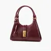 Estilo Occidental Simple Retro Francés Rojo Bolso de Mano para Mujer Moda Primavera y Verano 2025 Bolso de Boda Bolso Cruzado