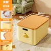 Caja de almacenamiento de escritorio para el hogar, sala de estar, con tapa, gran capacidad, caja de almacenamiento de juguetes, plástico engrosado, a prueba de polvo, caja de almacenamiento de ropa