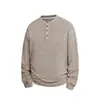 Camiseta de Manga Larga Nueva Otoño 2026 Estilo Old Money Casual Moda Masculina Corte Holgado Talla Extra Camiseta Top Básico