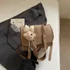 Bolsa de Axila Feminina Moda Estilo Coreano Tendência 2026 Primavera Nova Bolsa Quadrada Pequena Simples Elegante Bolsa de Ombro Transversal