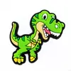 Parche Blando de PVC de Dinosaurio Verde Decoración para Funda de Teléfono Móvil Muñeca Accesorios Planos Accesorios para Joyería DIY Venta al por Mayor