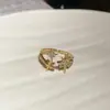 Anillo Abierto con Colgante de Estrella de Doble Capa Transfronterizo Europeo y Americano, Anillo Sencillo y Moderno para el Dedo Índice, Joyería de Lujo Ligero de Alta Gama al por Mayor