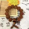 Pulseira Rudraksha Retrô Natural Cinto de Cinco Pétalas Acessórios Chifre Lótus Círculo Único Brinquedo Cultural Acessórios de Pulseira Pingente