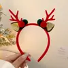 Chifres de Rena de Natal Transfronteiriços Decoração de Árvore Pequena Presilha de Cabelo de Natal Pelúcia Fofa Adereço de Cabeça para Festa de Feriado Acessórios de Cabelo para Meninas